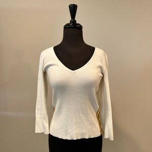 Express White and Yellow Top